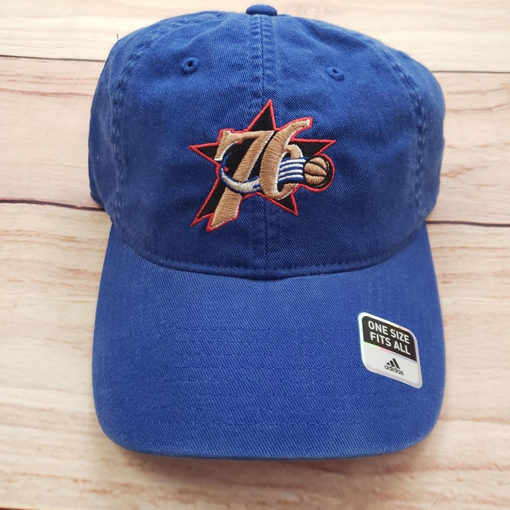 Philadelphia‎ 76ers Hat Cap Strap Back One Size Blue NBA Basketball Adidas Mens